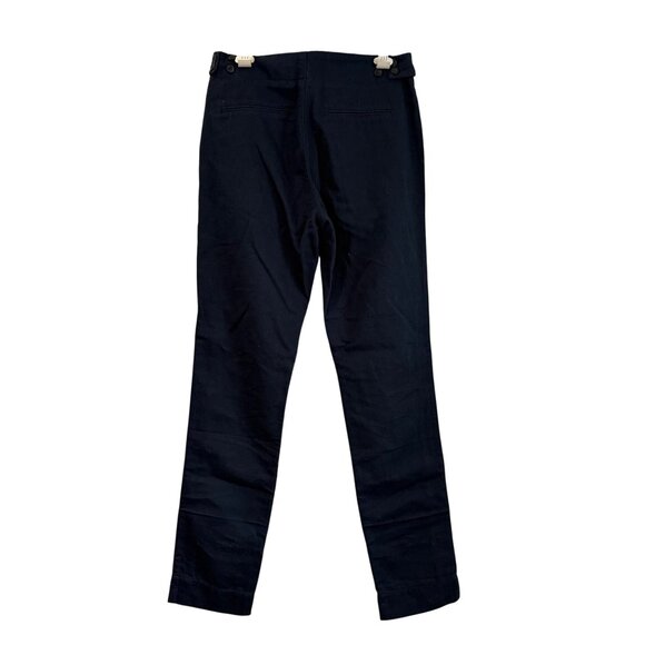 Hannes Roether Navy Blue Linen Blend Slim Adjustable Waist Trouser Pants Mens XS - Picture 4 of 6
